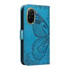 For Redmi A5 4G 173.3mm Swallowtail Butterfly Embossed Leather Phone Case(Blue) - 3