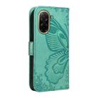 For Redmi A5 4G 173.3mm Swallowtail Butterfly Embossed Leather Phone Case(Green) - 3