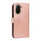 For Redmi A5 4G 173.3mm Swallowtail Butterfly Embossed Leather Phone Case(Rose Gold) - 3
