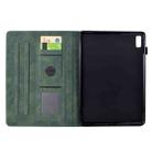 For Lenovo Tab M9 TB-310FU Cats Embossed Leather Smart Tablet Case(Green) - 3