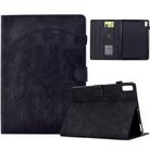 For Lenovo Tab P11 Gen 2 Cats Embossed Leather Smart Tablet Case(Black) - 1