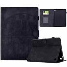 For Amazon Kindle Fire HD8 Plus 2022 Cats Embossed Leather Smart Tablet Case(Black) - 1