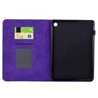 For Amazon Kindle Fire HD8 Plus 2022 Cats Embossed Leather Smart Tablet Case(Purple) - 3