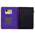 For Amazon Kindle Lite 2022 Cats Embossed Leather Smart Tablet Case(Purple) - 3