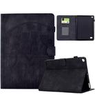 For Amazon Kindle Fire 7 2017 / 2019 Cats Embossed Leather Smart Tablet Case(Black) - 1