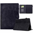 For Amazon Kindle Paperwhite 4 / 3 / 2 / 1 Cats Embossed Leather Smart Tablet Case(Black) - 1