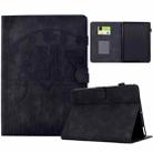 For Amazon Kindle Paperwhite 12th Gen 2024 Cats Embossed Leather Smart Tablet Case(Black) - 1