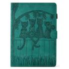 For Amazon Kindle Paperwhite 12th Gen 2024 Cats Embossed Leather Smart Tablet Case(Light Blue) - 2