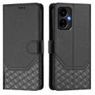 For Boost Mobile Celero 5G 2024 Honeycomb Embossing RFID Leather Phone Case(Black) - 2