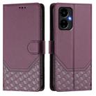 For Boost Mobile Celero 5G 2024 Honeycomb Embossing RFID Leather Phone Case(Violet) - 2