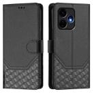 For Boost Mobile Celero 5G+ 2024 Honeycomb Embossing RFID Leather Phone Case(Black) - 2