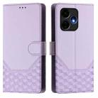 For Boost Mobile Celero 5G+ 2024 Honeycomb Embossing RFID Leather Phone Case(Light Purple) - 2