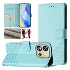 For Oukitel C57s Honeycomb Embossing RFID Leather Phone Case(Mint Green) - 1