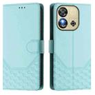 For Oukitel C57s Honeycomb Embossing RFID Leather Phone Case(Mint Green) - 2