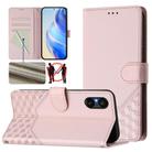 For Sony Xperia 5 V Honeycomb Embossing RFID Leather Phone Case(Pink) - 1