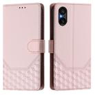 For Sony Xperia 5 V Honeycomb Embossing RFID Leather Phone Case(Pink) - 2