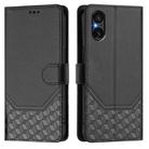 For Sony Xperia 5 V Honeycomb Embossing RFID Leather Phone Case(Black) - 2