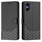 For Sony Xperia 5 VI 2024 Honeycomb Embossing RFID Leather Phone Case(Black) - 2