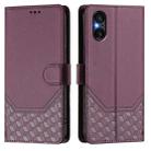 For Sony Xperia 5 VI 2024 Honeycomb Embossing RFID Leather Phone Case(Violet) - 2