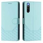 For Sony Xperia 10 IV Honeycomb Embossing RFID Leather Phone Case(Mint Green) - 2