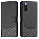 For Sony Xperia 10 IV Honeycomb Embossing RFID Leather Phone Case(Black) - 2