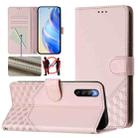 For Sony Xperia 10 V 2023 Honeycomb Embossing RFID Leather Phone Case(Pink) - 1