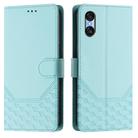 For Sony Xperia 10 VI 2024 Honeycomb Embossing RFID Leather Phone Case(Mint Green) - 2