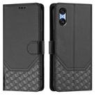 For Sony Xperia 10 VI 2024 Honeycomb Embossing RFID Leather Phone Case(Black) - 2