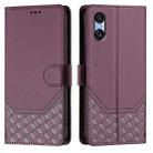 For Sony Xperia 10 VI 2024 Honeycomb Embossing RFID Leather Phone Case(Violet) - 2