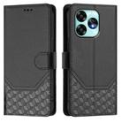 For Umidigi A15 / A15C / A15T Honeycomb Embossing RFID Leather Phone Case(Black) - 2