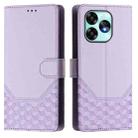 For Umidigi A15 / A15C / A15T Honeycomb Embossing RFID Leather Phone Case(Light Purple) - 2