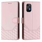 For Umidigi Bison X20 Honeycomb Embossing RFID Leather Phone Case(Pink) - 2