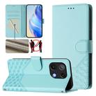 For Umidigi Note 90 Honeycomb Embossing RFID Leather Phone Case(Mint Green) - 1