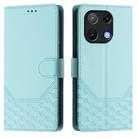 For Umidigi Note 90 Honeycomb Embossing RFID Leather Phone Case(Mint Green) - 2