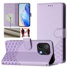 For Umidigi Note 90 Honeycomb Embossing RFID Leather Phone Case(Light Purple) - 1