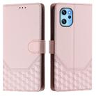 For Umidigi Power 7 Max Honeycomb Embossing RFID Leather Phone Case(Pink) - 2