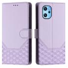 For Umidigi Power 7 Max Honeycomb Embossing RFID Leather Phone Case(Light Purple) - 2