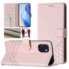 For Umidigi Power 7 / 7S Honeycomb Embossing RFID Leather Phone Case(Pink) - 1