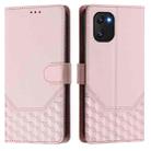 For Umidigi Power 7 / 7S Honeycomb Embossing RFID Leather Phone Case(Pink) - 2