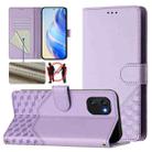 For Umidigi Power 7 / 7S Honeycomb Embossing RFID Leather Phone Case(Light Purple) - 1