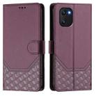 For Umidigi Power 7 / 7S Honeycomb Embossing RFID Leather Phone Case(Violet) - 2