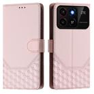 For ZTE Blade A35 / A55 Honeycomb Embossing RFID Leather Phone Case(Pink) - 2