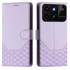 For ZTE Blade A35 / A55 Honeycomb Embossing RFID Leather Phone Case(Light Purple) - 2