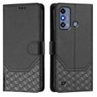 For ZTE Blade A53 / A53+ Honeycomb Embossing RFID Leather Phone Case(Black) - 2