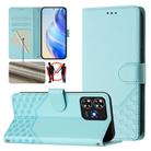 For ZTE Blade A73 4G Honeycomb Embossing RFID Leather Phone Case(Mint Green) - 1