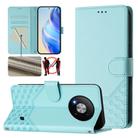 For ZTE Blade A73 5G Honeycomb Embossing RFID Leather Phone Case(Mint Green) - 1