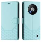 For ZTE Blade A73 5G Honeycomb Embossing RFID Leather Phone Case(Mint Green) - 2