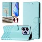 For ZTE Blade V60 4G / Axon 60 4G Honeycomb Embossing RFID Leather Phone Case(Mint Green) - 1