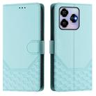 For ZTE Blade V60 4G / Axon 60 4G Honeycomb Embossing RFID Leather Phone Case(Mint Green) - 2