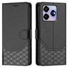 For ZTE Blade V60 4G / Axon 60 4G Honeycomb Embossing RFID Leather Phone Case(Black) - 2